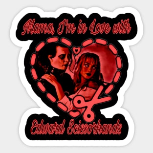In Love with Edward Scissorhands Sticker